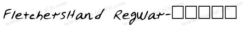 FletchersHand Regular字体转换